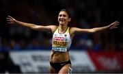 12 August 2018; Gesa Felicitas Krause of Germany celebrates winning the Women's 3000m Steeplechase during Day 6 of the 2018 European Athletics Championships at The Olympic Stadium in Berlin, Germany. Photo by Sam Barnes/Sportsfile