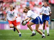 12 August 2018; Maeve Heenan, Kilbeheeny NS, Mitchelstown, Co Cork, representing Monaghan, during the INTO Cumann na mBunscol GAA Respect Exhibition Go Games at the GAA Football All-Ireland Senior Championship Semi Final match between Monaghan and Tyrone at Croke Park in Dublin.  Photo by Stephen McCarthy/Sportsfile