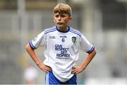 12 August 2018; Lorcan Buckley, Ballapousta NS, Ardee, Co Louth, representing Monaghan, during the INTO Cumann na mBunscol GAA Respect Exhibition Go Games at the GAA Football All-Ireland Senior Championship Semi Final match between Monaghan and Tyrone at Croke Park in Dublin.  Photo by Piaras Ó Mídheach/Sportsfile