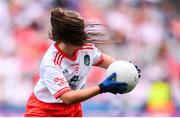 12 August 2018; Niamh McConville, St Patrick's PS Hilltown, Co Down, representing Tyrone, during the INTO Cumann na mBunscol GAA Respect Exhibition Go Games at the GAA Football All-Ireland Senior Championship Semi Final match between Monaghan and Tyrone at Croke Park in Dublin.  Photo by Stephen McCarthy/Sportsfile