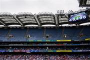 12 August 2018; The attendance of 49,496 is shown on the big screen during the GAA Football All-Ireland Senior Championship semi-final match between Monaghan and Tyrone at Croke Park in Dublin. Photo by Stephen McCarthy/Sportsfile