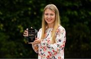 13 August 2018; Lynsey Noone of Galway with The Croke Park Hotel and LGFA Player of the Month award for July, at The Croke Park Hotel, Jones Road, in Dublin. Lynsey captained Galway to a first All-Ireland Minor A title since 2014 on 15 July at the Gaelic Grounds in Limerick. Lynsey was also named Player of the Match after producing a powerful performance for the winners against Cork. Photo by Ramsey Cardy/Sportsfile