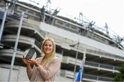 13 August 2018; Yvonne Bonner of Donegal with The Croke Park and LGFA Player of the Month award for June, at The Croke Park, Jones Road, in Dublin. Yvonne was a key member of the Donegal team that retained the TG4 Ulster Ladies senior football title, scoring four goals across the course of two matches against Monaghan and Armagh in the provincial championship. Donegal have since advanced to a very first TG4 All-Ireland senior semi-final. Photo by Ramsey Cardy/Sportsfile