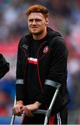 12 August 2018; Injured Tyrone player Conor Meyler during the GAA Football All-Ireland Senior Championship semi-final match between Monaghan and Tyrone at Croke Park in Dublin. Photo by Ramsey Cardy/Sportsfile