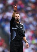 12 August 2018; Referee Anthony Nolan during the GAA Football All-Ireland Senior Championship semi-final match between Monaghan and Tyrone at Croke Park in Dublin. Photo by Ramsey Cardy/Sportsfile