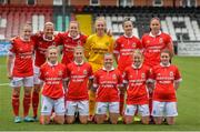 13 August 2018; The Linfield team before the UEFA Women’s Champions League Qualifier match between Linfield and Wexford Youths at Seaview in Belfast, Antrim. Photo by Oliver McVeigh/Sportsfile