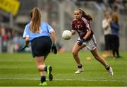 11 August 2018; Ava Palasz, Newport NS, Newport, Mayo, representing Galway, during the INTO Cumann na mBunscol GAA Respect Exhibition Go Games at the GAA Football All-Ireland Senior Championship Semi Final match between Dublin and Galway at Croke Park in Dublin.  Photo by Piaras Ó Mídheach/Sportsfile