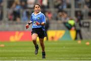 11 August 2018; Meabh Coughlan, St Mary’s PS Aughlisnafin, Castlewellan, Down, representing Dublin, during the INTO Cumann na mBunscol GAA Respect Exhibition Go Games at the GAA Football All-Ireland Senior Championship Semi Final match between Dublin and Galway at Croke Park in Dublin.  Photo by Piaras Ó Mídheach/Sportsfile