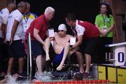 13 August 2018; Jacek Czech of Poland is assisted after competing in the Men's 50m Backstroke S2 Final event during day one of the World Para Swimming Allianz European Championships at the Sport Ireland National Aquatic Centre in Blanchardstown, Dublin. Photo by Stephen McCarthy/Sportsfile