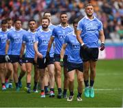 11 August 2018; Jonny Cooper of Dublin during the pre match parade before the GAA Football All-Ireland Senior Championship semi-final match between Dublin and Galway at Croke Park in Dublin. Photo by Ray McManus/Sportsfile