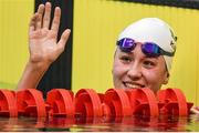 14 August 2018; Ailbhe Kelly of Ireland following Heat 1 of the Women's 400m Freestyle S8 during day two of the World Para Swimming Allianz European Championships at the Sport Ireland National Aquatic Centre in Blanchardstown, Dublin. Photo by Seb Daly/Sportsfile