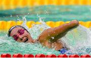 14 August 2018; Sarai Gascon of Spain competes in the heats of the Women's 100m Freestyle S9 event during day two of the World Para Swimming Allianz European Championships at the Sport Ireland National Aquatic Centre in Blanchardstown, Dublin. Photo by Seb Daly/Sportsfile