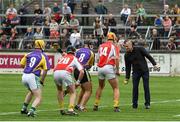 14 August 2018; Pat Smullen, 9-time Champion Flat Jockey, throws the ball in to start the seventh annual Hurling for Cancer Research game, a celebrity hurling match in aid of the Irish Cancer Society at St Conleth’s Park, in Newbridge. The event, organised by legendary racehorse trainer Jim Bolger and National Hunt jockey Davy Russell, has raised €700,000 to date to fund the Irish Cancer Society’s innovative cancer research projects. Photo by Piaras Ó Mídheach/Sportsfile