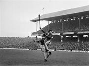 2 September 1973; Mick Brennan of Kilkenny in action against Willie Moore of Limerick during the All Ireland Hurling Final match between Kilkenny and Limerick at Croke Park, in Dublin. Photo by Connolly Collection/Sportsfile