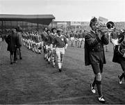 2 September 1973; The Limerick team, led by captain Eamonn Grimes, parade behind the Artane Band ahead All Ireland Hurling Final match between Kilkenny and Limerick at Croke Park, in Dublin. Photo by Connolly Collection/Sportsfile