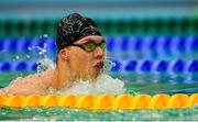 15 August 2018; Andrii Trusov of Ukraine competes in the heats of the Men's 100m Breaststroke SB6 event during day three of the World Para Swimming Allianz European Championships at the Sport Ireland National Aquatic Centre in Blanchardstown, Dublin. Photo by Seb Daly/Sportsfile