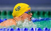 15 August 2018; Ida Andersson Wulf of Sweden competes in the heats of the Women's 100m Breaststroke SB6 event during day three of the World Para Swimming Allianz European Championships at the Sport Ireland National Aquatic Centre in Blanchardstown, Dublin. Photo by Seb Daly/Sportsfile