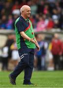 14 August 2018; RTÉ pundit and former Galway hurling manager Cyril Farrell, acting as referee, during the seventh annual Hurling for Cancer Research game, a celebrity hurling match in aid of the Irish Cancer Society at St Conleth’s Park, in Newbridge. The event, organised by legendary racehorse trainer Jim Bolger and National Hunt jockey Davy Russell, has raised €700,000 to date to fund the Irish Cancer Society’s innovative cancer research projects. The final score was: Davy Russell’s Best 5-20 to Jim Bolger’s Stars: 6-12. Photo by Piaras Ó Mídheach/Sportsfile