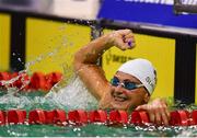 15 August 2018; Claire Supiot of Frnace celebrates after winning the final of the Men's 50m Freestyle S8 event during day three of the World Para Swimming Allianz European Championships at the Sport Ireland National Aquatic Centre in Blanchardstown, Dublin. Photo by Seb Daly/Sportsfile