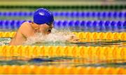 15 August 2018; Ievgenii Bogodaiko of Ukraine on his way to winning the Men's 100m Breaststroke SB6 final event during day three of the World Para Swimming Allianz European Championships at the Sport Ireland National Aquatic Centre in Blanchardstown, Dublin. Photo by Seb Daly/Sportsfile