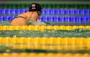 15 August 2018; Megan Richter of Great Britain on her way to finishing third in the Women's 100m Breaststroke SB7 final event during day three of the World Para Swimming Allianz European Championships at the Sport Ireland National Aquatic Centre in Blanchardstown, Dublin. Photo by Seb Daly/Sportsfile