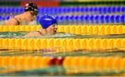 15 August 2018; Oksana Khrul of Ukraine on her way to winning the Women's 100m Breaststroke SB7 final event during day three of the World Para Swimming Allianz European Championships at the Sport Ireland National Aquatic Centre in Blanchardstown, Dublin. Photo by Seb Daly/Sportsfile