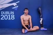 16 August 2018; Petr Fryda of Czech Republic prior to day four of the World Para Swimming Allianz European Championships at the Sport Ireland National Aquatic Centre in Blanchardstown, Dublin. Photo by David Fitzgerald/Sportsfile