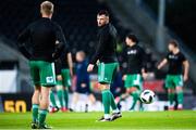16 August 2018; Josh O'Hanlon of Cork City warms up prior to the UEFA Europa League 3rd Qualifying Round Second Leg match between Rosenborg and Cork City at Lerkendal Stadion in Trondheim, Norway. Photo by Jon Olav Nesvold/Sportsfile