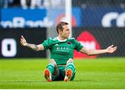 16 August 2018; Karl Sheppard of Cork City reacts during the UEFA Europa League 3rd Qualifying Round Second Leg match between Rosenborg and Cork City at Lerkendal Stadion in Trondheim, Norway. Photo by Jon Olav Nesvold/Sportsfile