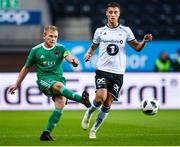16 August 2018; Conor McCormack of Cork City in action against Jonathan Levi of Rosenborg during the UEFA Europa League 3rd Qualifying Round Second Leg match between Rosenborg and Cork City at Lerkendal Stadion in Trondheim, Norway. Photo by Jon Olav Nesvold/Sportsfile