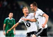 16 August 2018; Besim Serbecic, right, of Rosenborg celebrates after scoring his side's first goal with teammate Birger Meling during the UEFA Europa League 3rd Qualifying Round Second Leg match between Rosenborg and Cork City at Lerkendal Stadion in Trondheim, Norway. Photo by Jon Olav Nesvold/Sportsfile