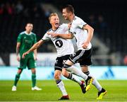 16 August 2018; Besim Serbecic, right, of Rosenborg celebrates after scoring his side's first goal with teammate Birger Meling during the UEFA Europa League 3rd Qualifying Round Second Leg match between Rosenborg and Cork City at Lerkendal Stadion in Trondheim, Norway. Photo by Jon Olav Nesvold/Sportsfile