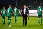 16 August 2018; A dejected Cork City manager John Caulfield following the UEFA Europa League 3rd Qualifying Round Second Leg match between Rosenborg and Cork City at Lerkendal Stadion in Trondheim, Norway. Photo by Jon Olav Nesvold/Sportsfile