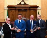 16 August 2018; Republic of Ireland manager Martin O'Neill and Republic of Ireland Women's National Team manager Colin Bell make presentations to FAI Cork Development Officers Stephen O'Mahony, left, and Dave Bell at a reception hosted by the Lord Mayor of Cork for a FAI Delegation at City Hall in Cork. Photo by Stephen McCarthy/Sportsfile