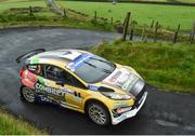 17 August 2018; Josh Moffett and Andy Hayes in their Ford Fiesta R5 during SS2 Torr Head, Round 5 of the Irish Tarmac Rally Championships in the 2018 John Mulholland Motors Ulster Rally at Cushendun in Co Antrim. Photo by Philip Fitzpatrick/Sportsfile