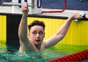 17 August 2018; Jonathan McGrath of Ireland reacts after competing in the final of the Men's 100m Freestyle S8 event during day five of the World Para Swimming Allianz European Championships at the Sport Ireland National Aquatic Centre in Blanchardstown, Dublin. Photo by David Fitzgerald/Sportsfile