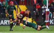 17 August 2018; JJ Hanrahan of Munster is tackled by Max Northcote-Green of London Irish during the Keary's Renault pre-season friendly match between Munster and London Irish at Irish Independent Park in Cork. Photo by Diarmuid Greene/Sportsfile