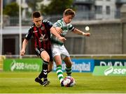 17 August 2018; Ronan Finn of Shamrock Rovers in action against Daragh Leahy of Bohemians during the SSE Airtricity League Premier Division match between Shamrock Rovers and Bohemians at Tallaght Stadium in Dublin. Photo by Seb Daly/Sportsfile