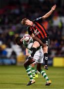 17 August 2018; Ian Morris of Bohemians in action against Dan Carr of Shamrock Rovers during the SSE Airtricity League Premier Division match between Shamrock Rovers and Bohemians at Tallaght Stadium in Dublin. Photo by Seb Daly/Sportsfile