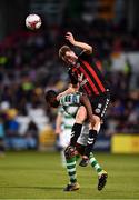 17 August 2018; Ian Morris of Bohemians in action against Dan Carr of Shamrock Rovers during the SSE Airtricity League Premier Division match between Shamrock Rovers and Bohemians at Tallaght Stadium in Dublin. Photo by Seb Daly/Sportsfile