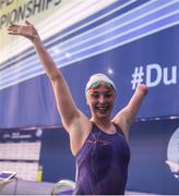 17 August 2018; Ellen Keane of Ireland after winning bronze in the final of the Women's 200m Individual Medley SM9 event during day five of the World Para Swimming Allianz European Championships at the Sport Ireland National Aquatic Centre in Blanchardstown, Dublin. Photo by David Fitzgerald/Sportsfile