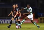 17 August 2018; Keith Buckley of Bohemians in action against Dan Carr of Shamrock Rovers during the SSE Airtricity League Premier Division match between Shamrock Rovers and Bohemians at Tallaght Stadium in Dublin. Photo by Eóin Noonan/Sportsfile