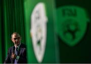 17 August 2018; Republic of Ireland manager Martin O'Neill speaking at the FAI Delegates Dinner & FAI Communications Awards at the Rochestown Park Hotel in Cork. Photo by Stephen McCarthy/Sportsfile