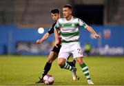 17 August 2018; Aaron Greene of Shamrock Rovers in action against Kevin Devaney of Bohemians during the SSE Airtricity League Premier Division match between Shamrock Rovers and Bohemians at Tallaght Stadium in Dublin. Photo by Seb Daly/Sportsfile