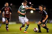 17 August 2018; Ronan Finn of Shamrock Rovers is tackled by Keith Buckley of Bohemians during the SSE Airtricity League Premier Division match between Shamrock Rovers and Bohemians at Tallaght Stadium in Dublin. Photo by Eóin Noonan/Sportsfile