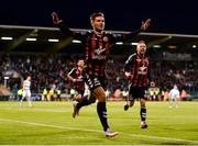 17 August 2018; Eoghan Stokes of Bohemians celebrates after scoring his side's first goal during the SSE Airtricity League Premier Division match between Shamrock Rovers and Bohemians at Tallaght Stadium in Dublin. Photo by Seb Daly/Sportsfile