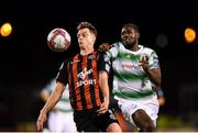 17 August 2018; Ian Morris of Bohemians in action against Dan Carr of Shamrock Rovers during the SSE Airtricity League Premier Division match between Shamrock Rovers and Bohemians at Tallaght Stadium in Dublin. Photo by Eóin Noonan/Sportsfile