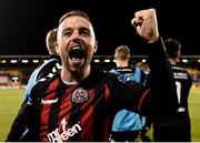17 August 2018; Keith Ward of Bohemians celebrates following his side's victory during the SSE Airtricity League Premier Division match between Shamrock Rovers and Bohemians at Tallaght Stadium in Dublin. Photo by Seb Daly/Sportsfile