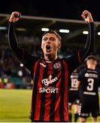 17 August 2018; Eoghan Stokes of Bohemians celebrates following his side's victory during the SSE Airtricity League Premier Division match between Shamrock Rovers and Bohemians at Tallaght Stadium in Dublin. Photo by Seb Daly/Sportsfile