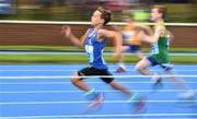 18 August 2018; Eddie Raicevic from Aglish - Ballinameela, Co. Waterford, competing in the U10 Boys 100m event during day one of the Aldi Community Games August Festival at the University of Limerick in Limerick. Photo by Sam Barnes/Sportsfile